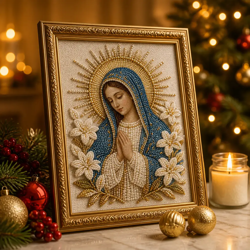 Virgin Mary Praying Pearl Art Kit